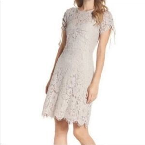 Sam Edelman Camilla grey floral lace dress - Size 8